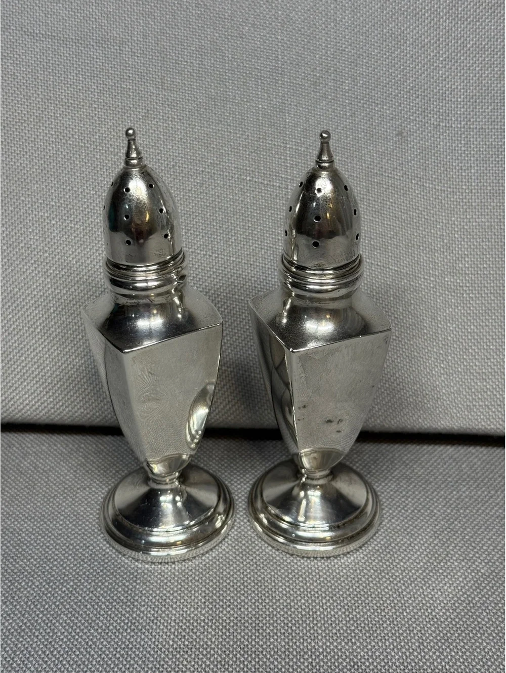 Vintage Mueck-Carey Sterling Silver Salt and Pepper Shakers NOT Weighted Solid